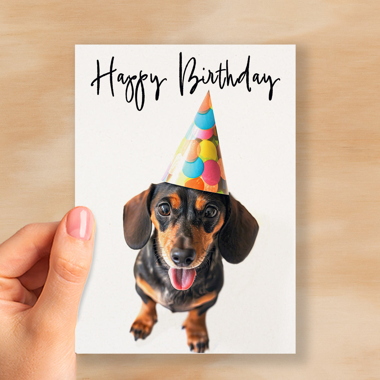 Birthday Card For Her Card For Friend Mum or Sister Birthday Card For Him Brother Dad Happy Birthday Card of Dachshund Dog Fun Birthday Card