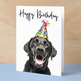 Birthday Card For Her Card For Friend Mum or Sister Birthday Card For Him Brother Dad Happy Birthday Card of Labrador Dog Fun Birthday Card