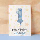 Customisable 1st Birthday Card For Boy Custom Name Card For Boy First Birthday Card For Baby Birthday Card for Baby Boy Custom 1st Birthday