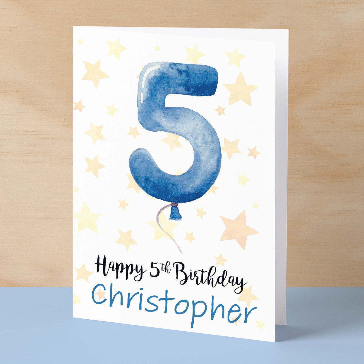 Personalised 5th Birthday Card For Boy Custom Name Card For Boy Fifth Birthday Card For Child Birthday Card for Boy Custom 5th Birthday