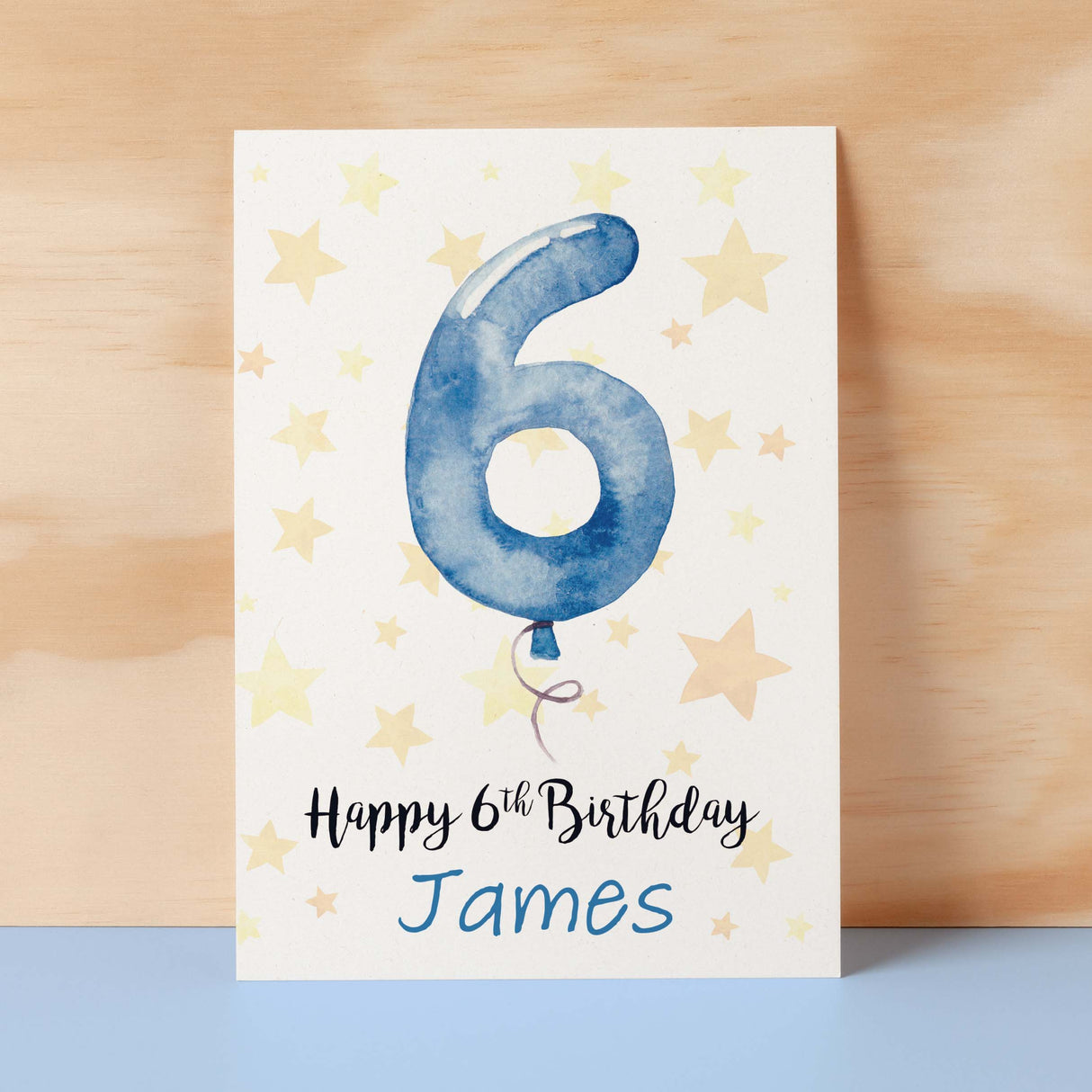 Personalised 6th Birthday Card For Boy Custom Name Card For Boy Sixth Birthday Card For Child Birthday Card for Boy Custom 6th Birthday