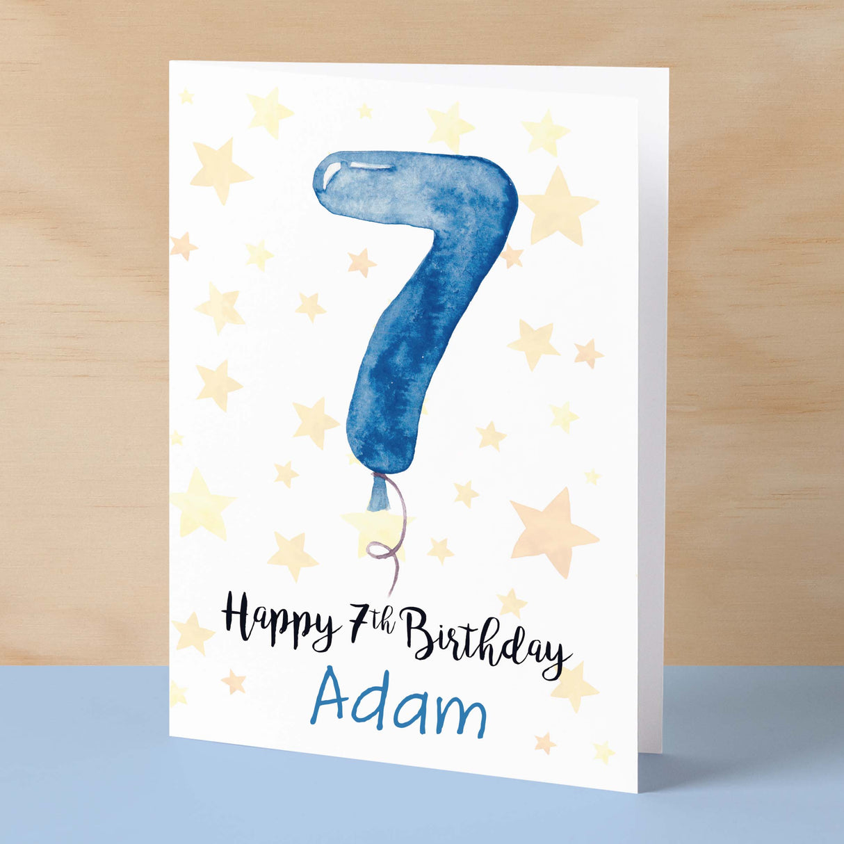 Personalised 7th Birthday Card For Boy Custom Name Card For Boy Seventh Birthday Card For Child Birthday Card for Boy Custom 7th Birthday