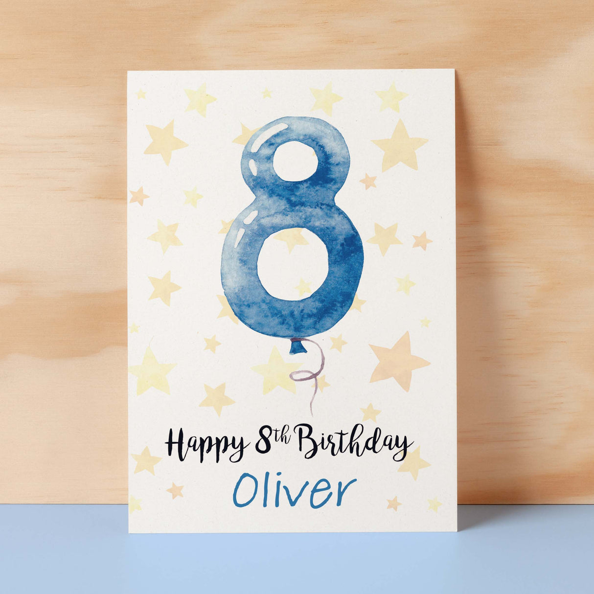 Personalised 8th Birthday Card For Boy Custom Name Card For Boy Eighth Birthday Card For Child Birthday Card for Boy Custom 8th Birthday