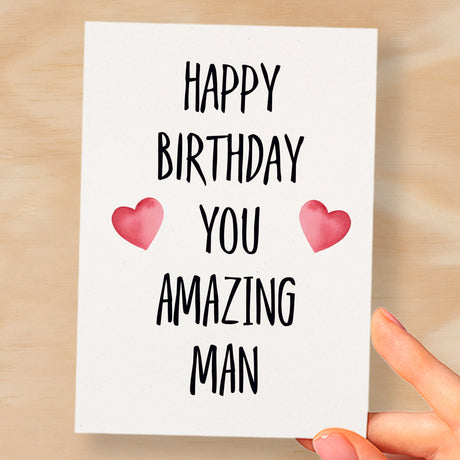 Birthday Card For Husband Card For Friend Card For Him Birthday Card For Boyfriend Birthday Card For Brother or Dad You Amazing Man