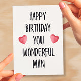 Birthday Card For Husband Card For Friend Card For Him Birthday Card For Boyfriend Birthday Card For Brother or Dad You Wonderful Man