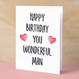 Birthday Card For Husband Card For Friend Card For Him Birthday Card For Boyfriend Birthday Card For Brother or Dad You Wonderful Man