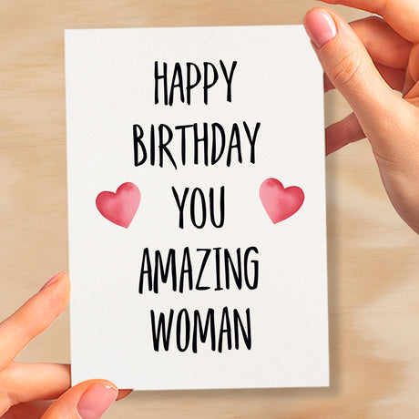 Birthday Card For Wife Card For Her Birthday Card For Girlfriend or Friend Birthday Card For Mum or Sister You Wonderful Woman