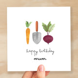 Personalised Card For Him or Her Gardening Happy Birthday Card For Mum, Dad, Gran, Granddad or Anyone Add Your Own Name Card