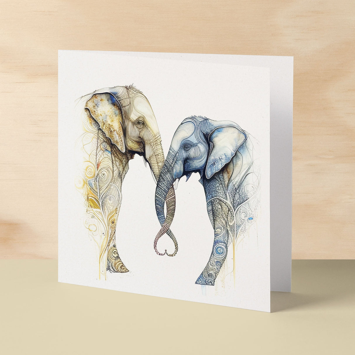 Anniversary or Valentine's Day Card For Wife Anniversary Card For Husband Boyfriend or Girlfriend Valentines Card For Him or Her Elephants