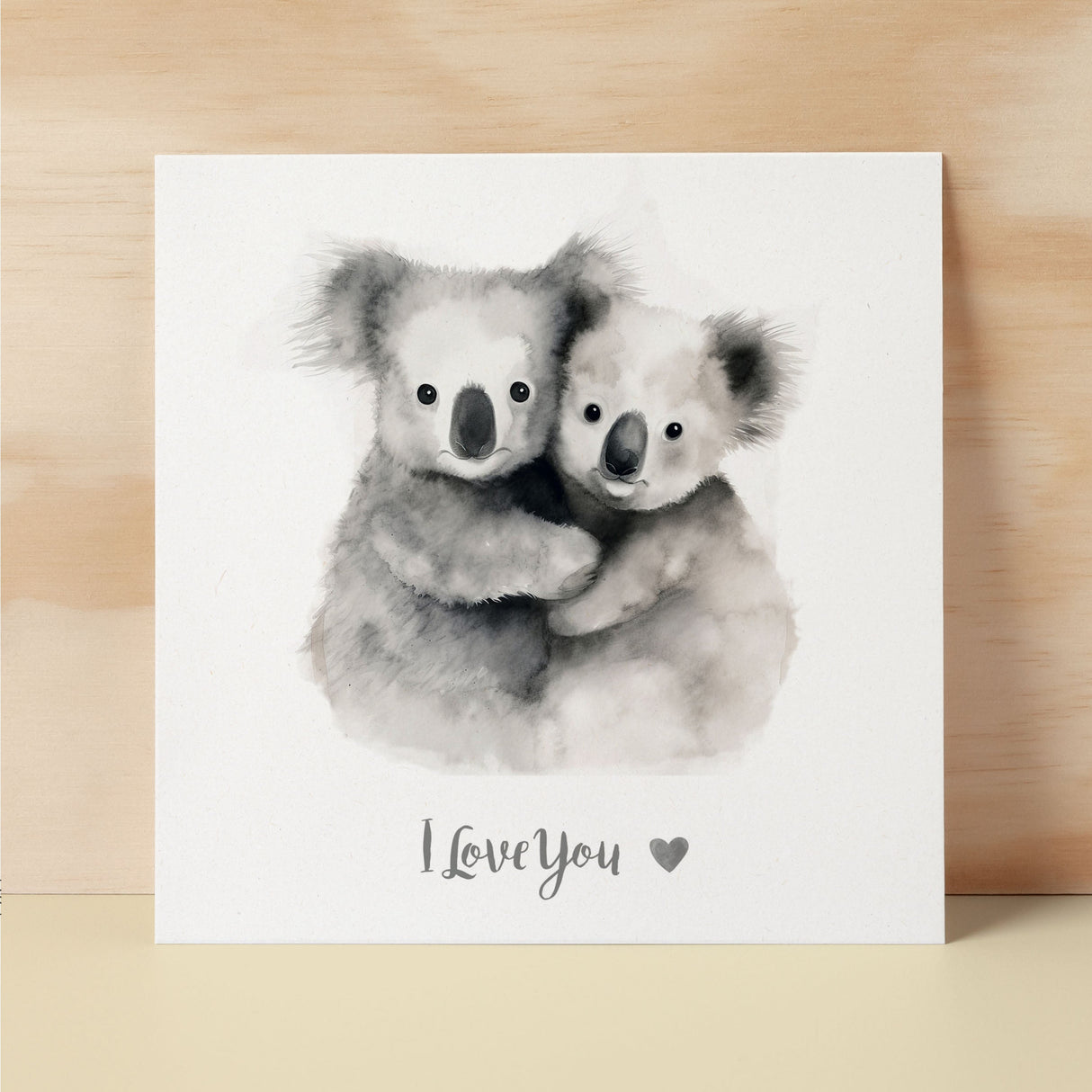 Anniversary or Valentine's Day Card For Wife Anniversary Card For Husband Boyfriend or Girlfriend Valentines Card For Him or Her Koala Love