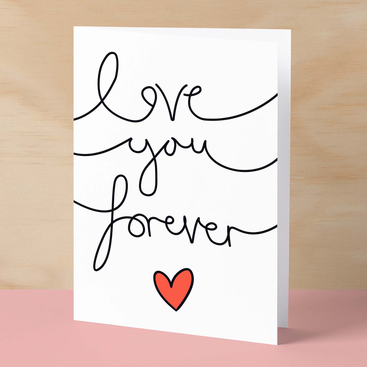 Anniversary or Valentine's Card for Her Anniversary Card for Wife Valentines Day Card For Husband Boyfriend or Girlfriend Love you Forever