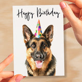 Birthday Card For Her Card For Friend Mum or Sister Birthday Card For Him Brother Dad Happy Birthday Card of German Shepherd Dog Card