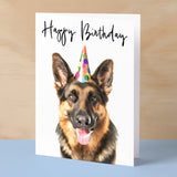 Birthday Card For Her Card For Friend Mum or Sister Birthday Card For Him Brother Dad Happy Birthday Card of German Shepherd Dog Card