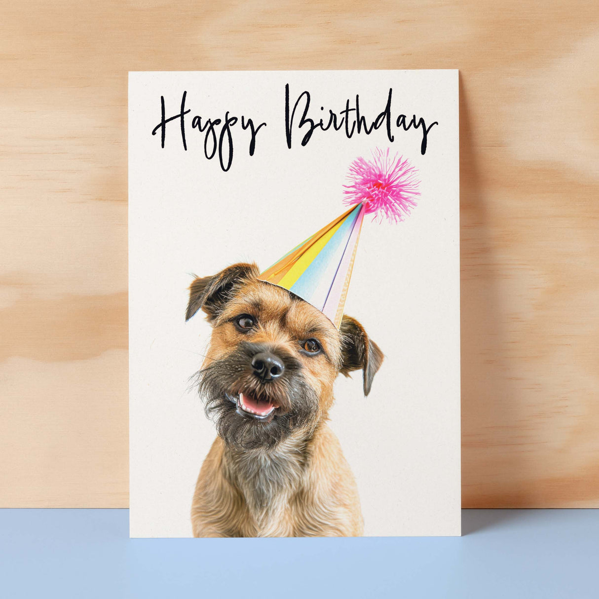 Birthday Card For Her Card For Friend Mum or Sister Birthday Card For Him Brother Dad Happy Birthday Card of Border Terrier Dog Card