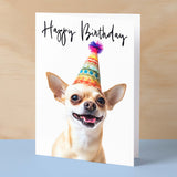 Birthday Card For Her Card For Friend Mum or Sister Birthday Card For Him Brother Dad Happy Birthday Card of Chihuahua Dog Fun Birthday Card