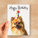 Birthday Card For Her Card For Friend Mum or Sister Birthday Card For Him Brother Dad Happy Birthday Card of Pomeranian Dog Birthday Card