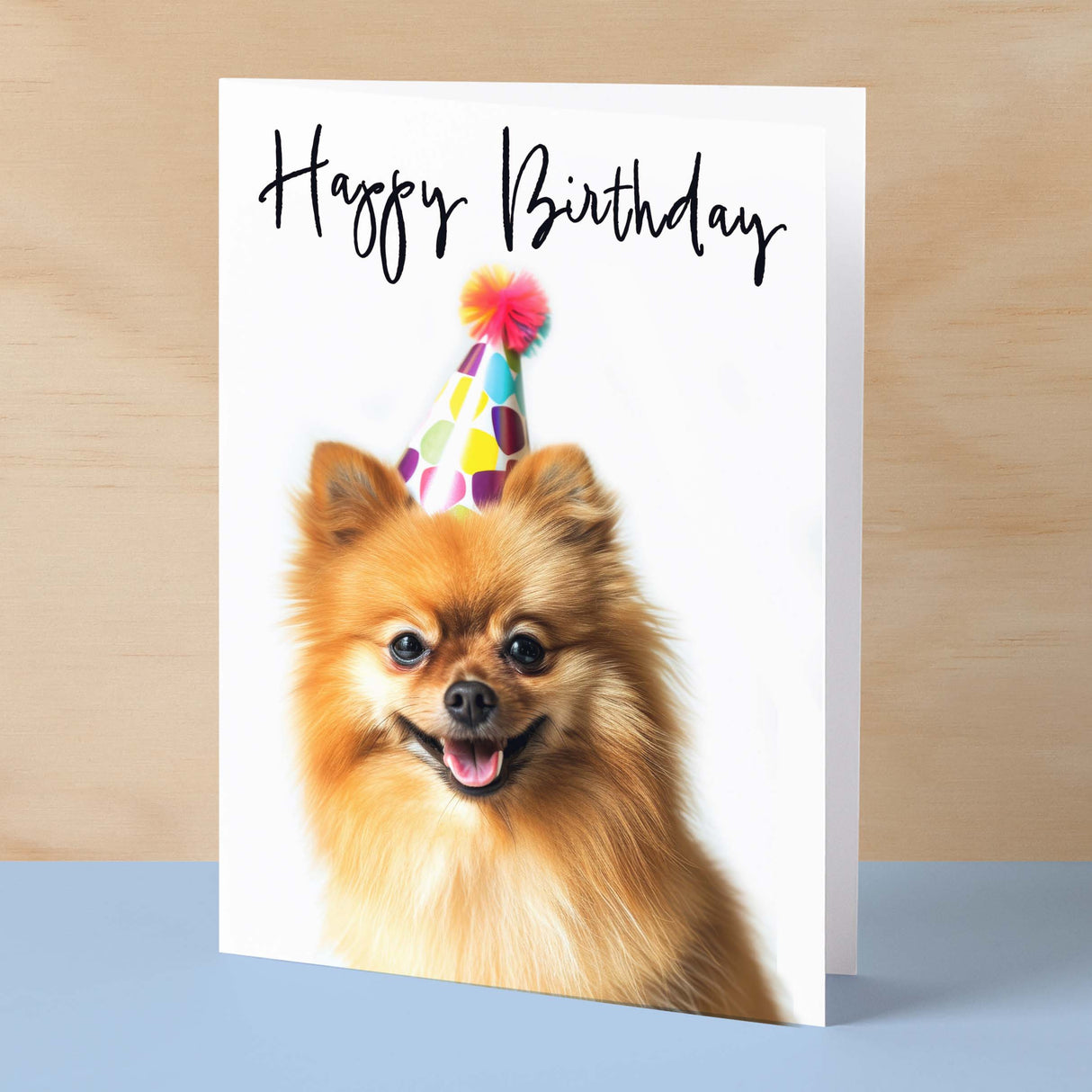 Birthday Card For Her Card For Friend Mum or Sister Birthday Card For Him Brother Dad Happy Birthday Card of Pomeranian Dog Birthday Card