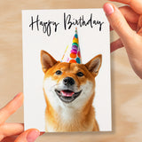 Birthday Card For Her Card For Friend Mum or Sister Birthday Card For Him Brother Dad Happy Birthday Card of Shiba Inu Dog Fun Birthday Card