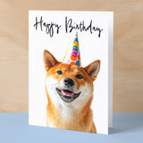 Birthday Card For Her Card For Friend Mum or Sister Birthday Card For Him Brother Dad Happy Birthday Card of Shiba Inu Dog Fun Birthday Card