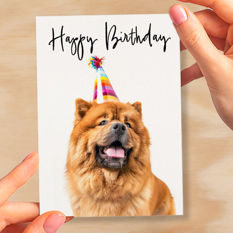 Birthday Card For Her Card For Friend Mum or Sister Birthday Card For Him Brother Dad Happy Birthday Card of Chow Chow Dog Fun Birthday Card