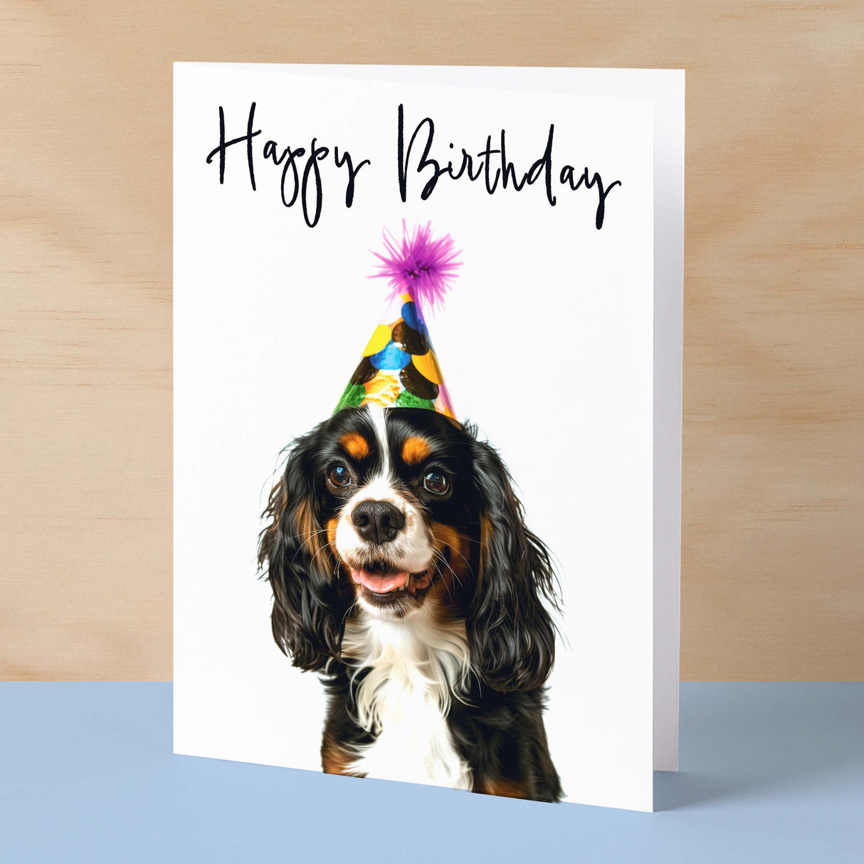 Birthday Card For Her Card For Friend Mum or Sister Birthday Card For Him Brother Dad Happy Birthday Card of King Charles Spaniel Card