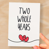 2 Year Anniversary Card For Husband or Wife Anniversary Card for 2nd Anniversary Card For Boyfriend or Girlfriend Second Wedding Anniversary