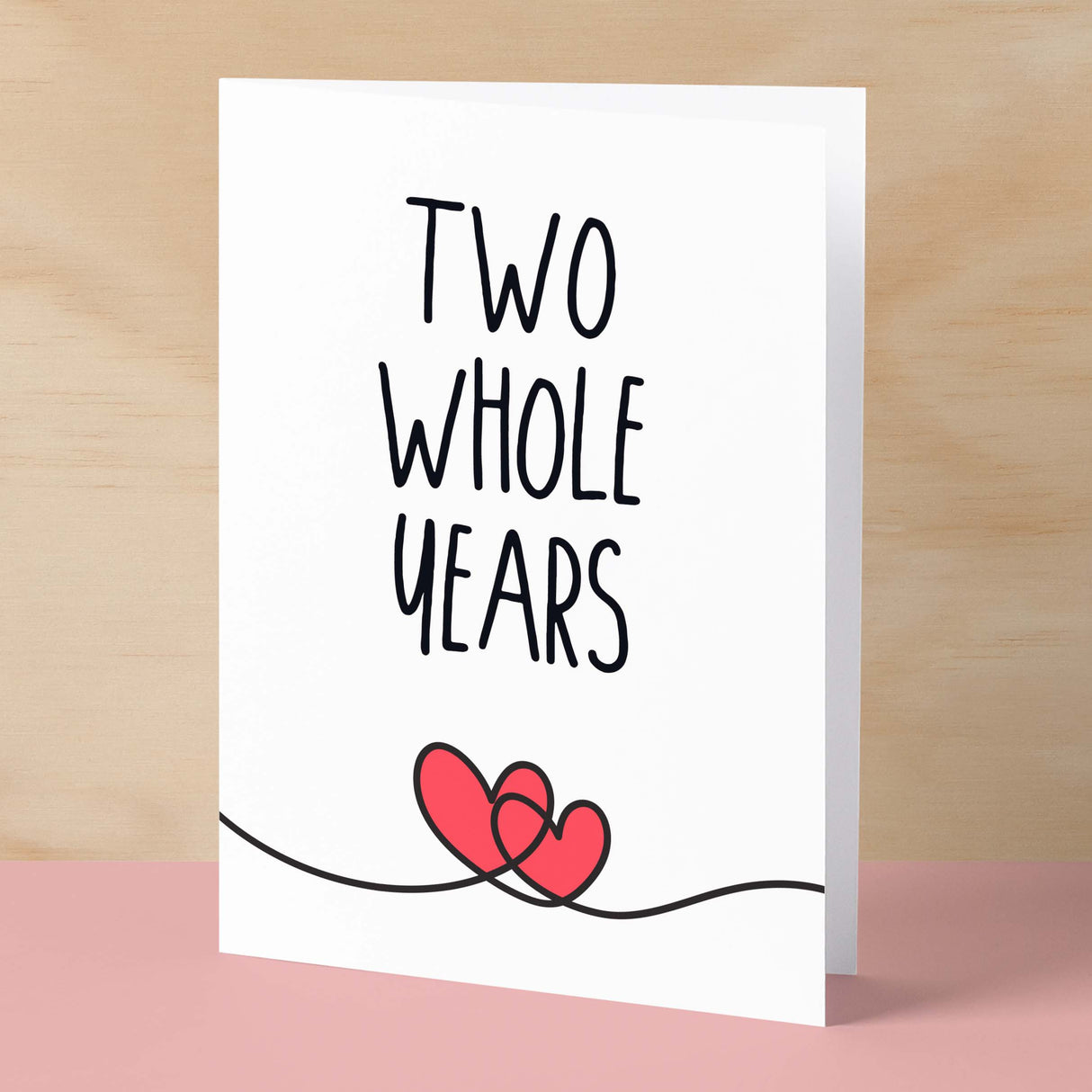 2 Year Anniversary Card For Husband or Wife Anniversary Card for 2nd Anniversary Card For Boyfriend or Girlfriend Second Wedding Anniversary