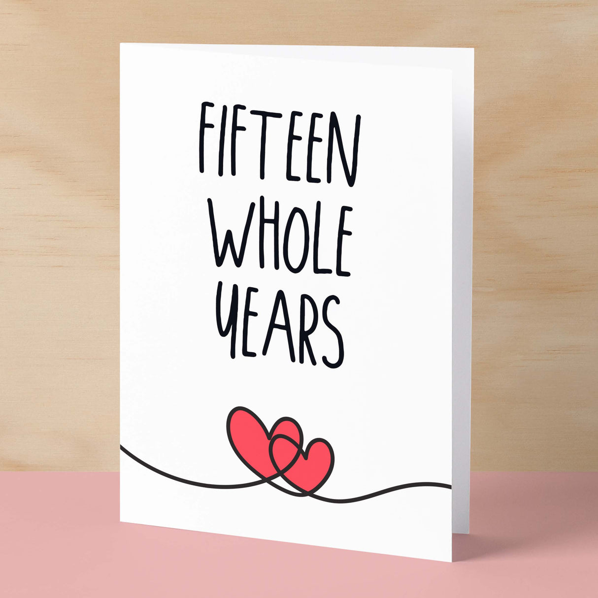 15 Year Anniversary Card For Husband or Wife Anniversary Card for 15th Anniversary Card For Boyfriend Girlfriend Fifteen Wedding Anniversary