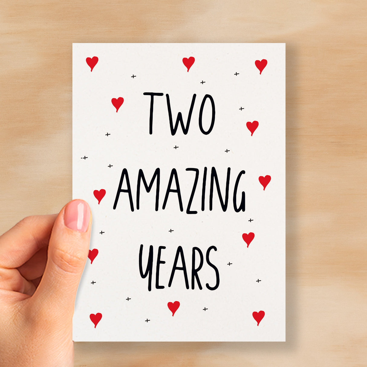 2 Year Anniversary Card For Wife or Husband Anniversary Card for 2nd Anniversary Card For Boyfriend or Girlfriend Second Wedding Anniversary