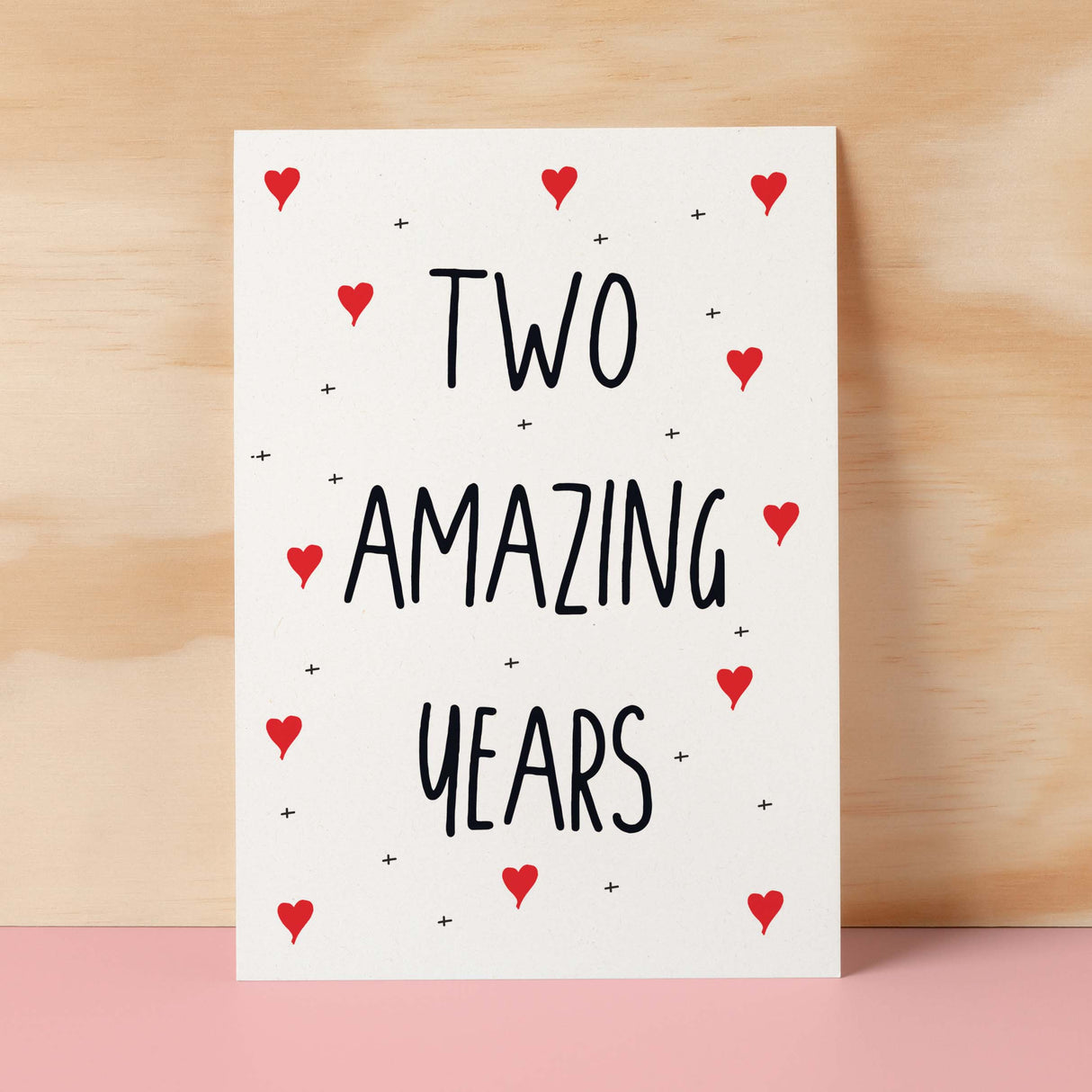 2 Year Anniversary Card For Wife or Husband Anniversary Card for 2nd Anniversary Card For Boyfriend or Girlfriend Second Wedding Anniversary