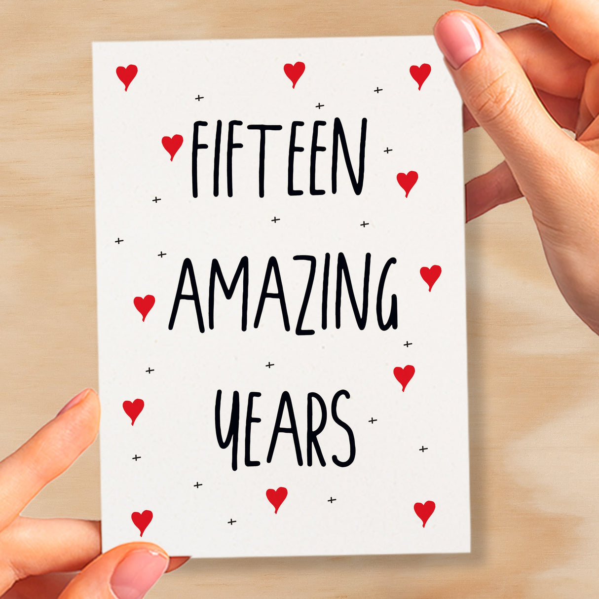 15 Year Anniversary Card For Wife or Husband Anniversary Card for 15th Anniversary Card For Boyfriend Girlfriend Fifteen Wedding Anniversary