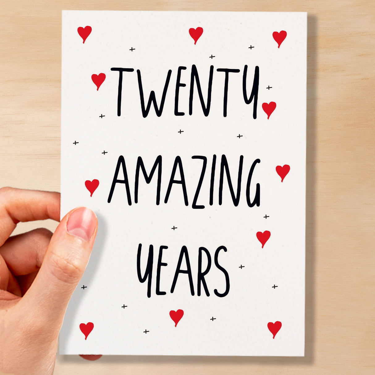 20 Year Anniversary Card For Wife or Husband Anniversary Card 20th Anniversary Card For Boyfriend Girlfriend Twentieth Wedding Anniversary