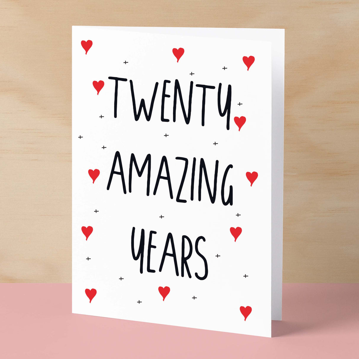 20 Year Anniversary Card For Wife or Husband Anniversary Card 20th Anniversary Card For Boyfriend Girlfriend Twentieth Wedding Anniversary