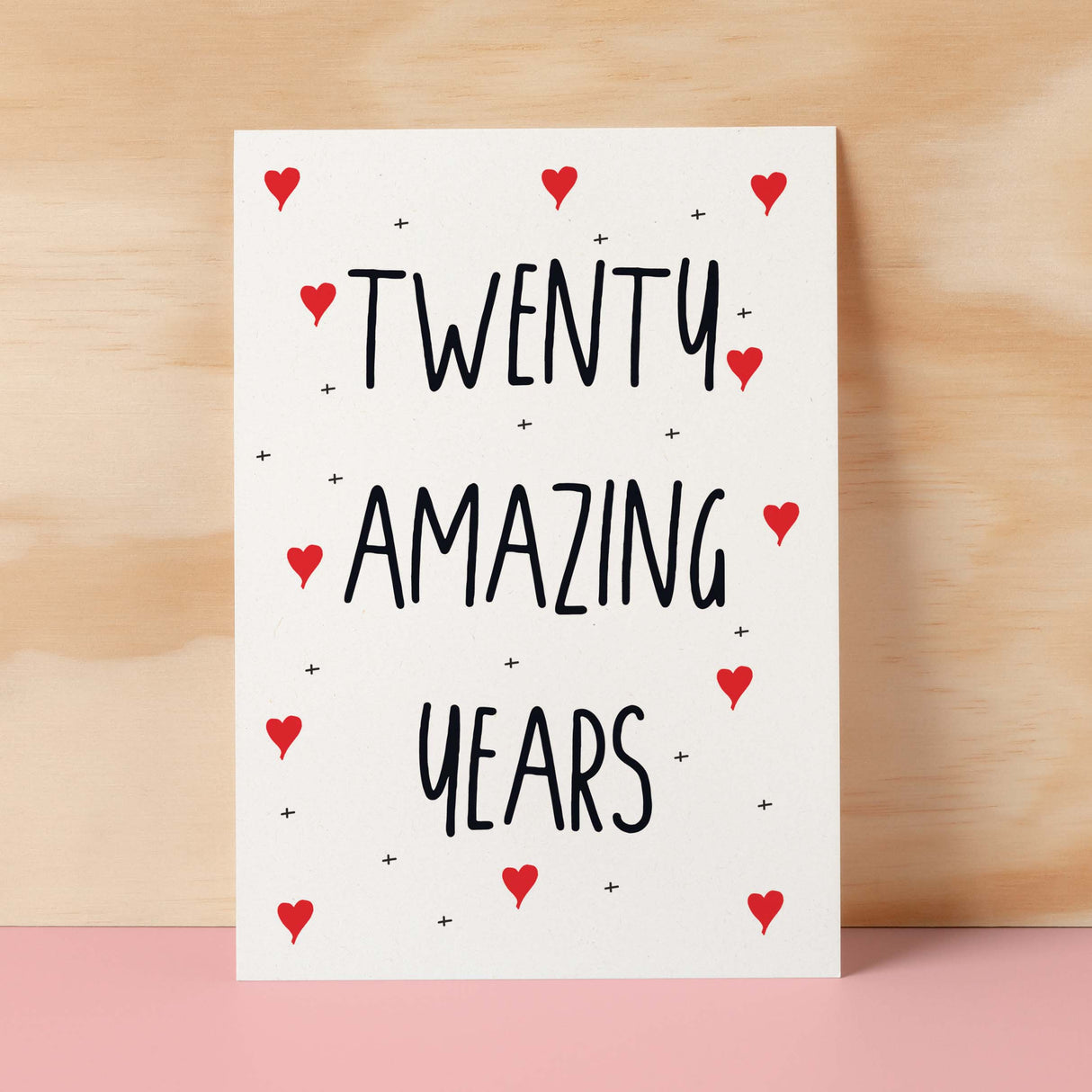 20 Year Anniversary Card For Wife or Husband Anniversary Card 20th Anniversary Card For Boyfriend Girlfriend Twentieth Wedding Anniversary