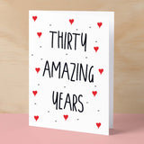 30 Year Anniversary Card For Wife or Husband Anniversary Card 30th Anniversary Card For Boyfriend Girlfriend Thirtieth Wedding Anniversary