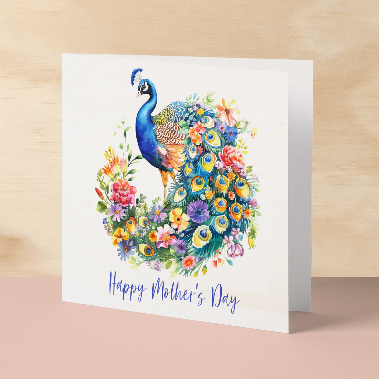 Mother's Day Card For Mum Happy Mother's Day Mothers Day card Mothering Sunday Peacock Pretty Mother's Day Card For Mom Mommy Mum Mummy