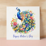 Mother's Day Card For Mum Happy Mother's Day Mothers Day card Mothering Sunday Peacock Pretty Mother's Day Card For Mom Mommy Mum Mummy