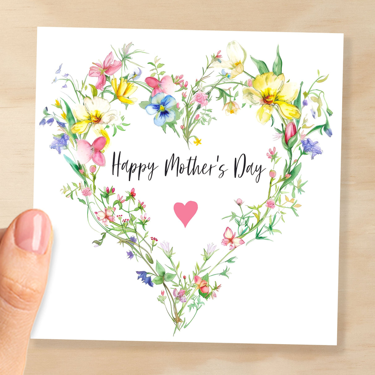 Mother's Day Card For Mum Happy Mother's Day Mothers Day card Mothering Flower Wreath Mother's Day Card For Mom Mommy Mum Mummy