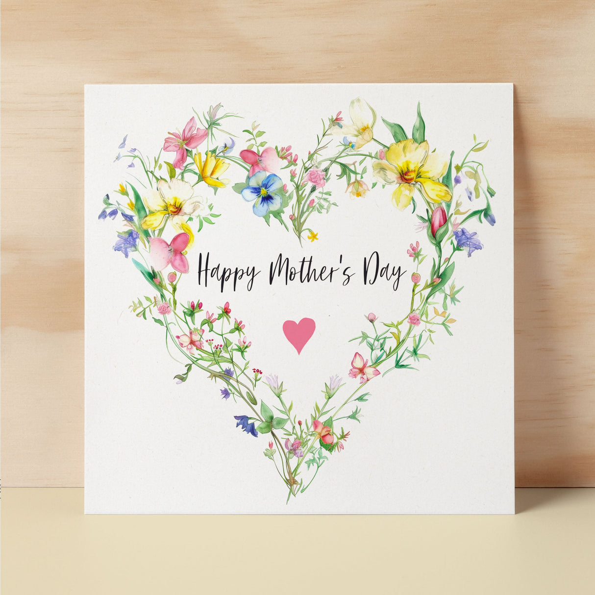 Mother's Day Card For Mum Happy Mother's Day Mothers Day card Mothering Flower Wreath Mother's Day Card For Mom Mommy Mum Mummy