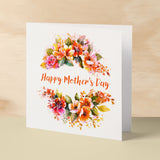 Mother's Day Card For Mum Happy Mother's Day Mothers Day card Mothering Sunday Flower Garland Mother's Day Card For Mom Mommy Mum Mummy