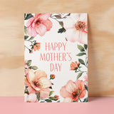 Mother's Day Card For Mum Happy Mother's Day Mothers Day card Mothering Floral Mother's Day Card For Mom Mommy Mum Mummy