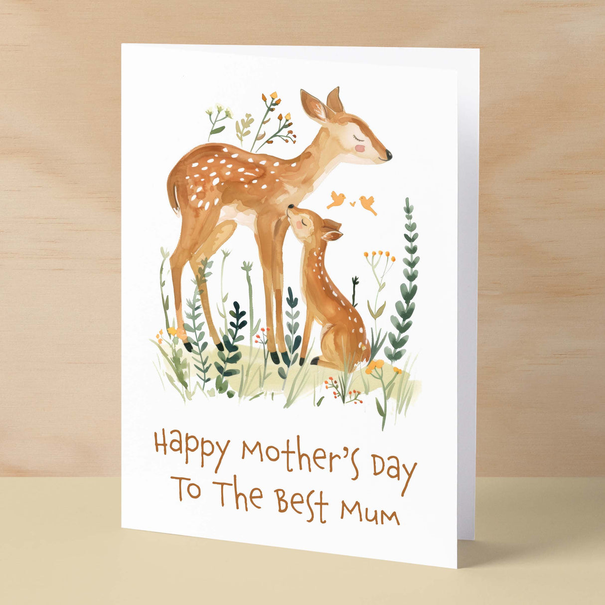 Mother's Day Card For Mum Cute Deer Mother's Day Mothers Day card Mothering Sunday Happy Mother's Day Card For Mom Mommy Mum Mummy