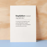 Birthday Card For Stepdad Fun Dictionary Quote Card For Stepfather Custom Message Card For Stepdad Funny Birthday Card