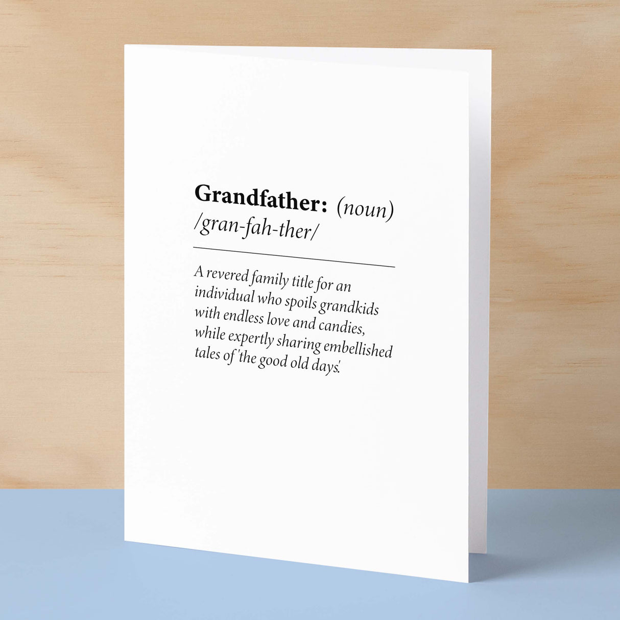 Birthday Card For Grandad Fun Dictionary Quote Card For Grandad Custom Message Card For Grandad Funny Birthday Card For Grandad