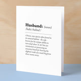 Birthday Card For Husband Fun Dictionary Quote Card For Husband Custom Message Card For Husband Funny Birthday Card For Husband