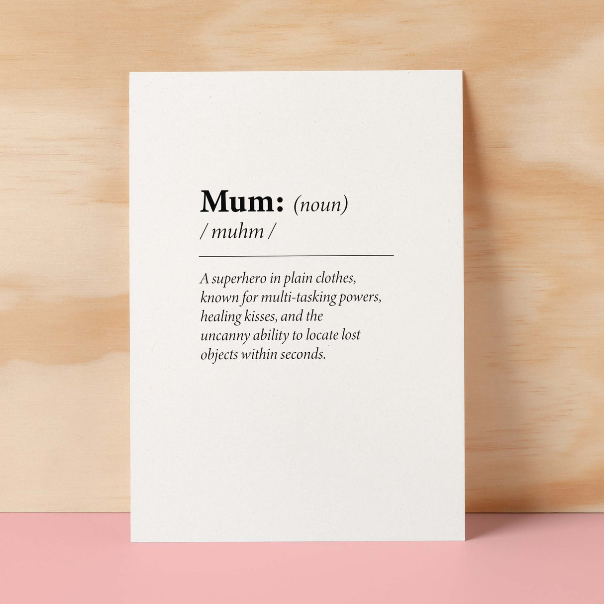 Birthday Card For Mum Fun Dictionary Quote Card For Mum Custom Message Card For Mum Birthday Card For Mummyy