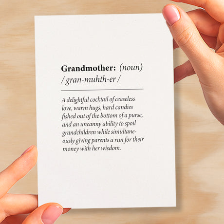 Birthday Card For Gran Fun Dictionary Quote Card For Gran Custom Message Card For Gran Funny Birthday Card For Gran