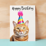 Birthday Card For Her Card For Friend Mum or Sister Birthday Card For Him Brother Dad Happy Birthday Card of Ginger Cat Fun Birthday Card