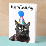 Birthday Card For Her Card For Friend Mum or Sister Birthday Card For Him Brother Dad Happy Birthday Card of Black Cat Fun Birthday Card