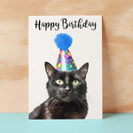 Birthday Card For Her Card For Friend Mum or Sister Birthday Card For Him Brother Dad Happy Birthday Card of Black Cat Fun Birthday Card